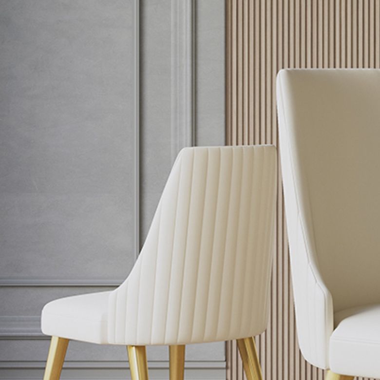 Silla lateral de metal de estilo nórdico silla de comedor lateral de oro para sala de estar