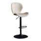 Scandinave Metal Barstool Adjustable PU Leather Barstools en finition mate pour intérieur