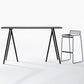 Table à manger industrielle avec table à manger rectangulaire en pin noir pour cuisine