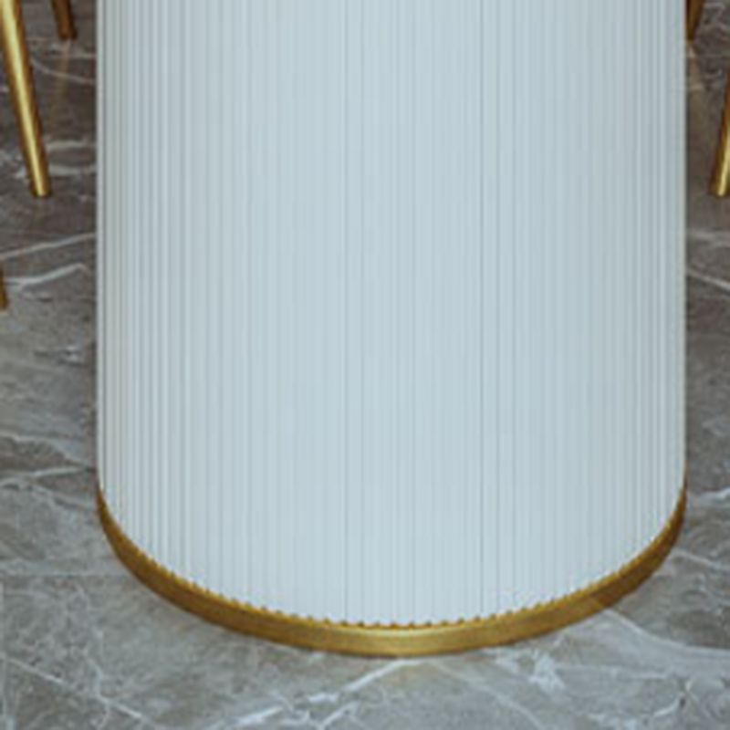 Modern Double Pedestal Dining Table Stone Table for Living Room Clearhalo 'Dining Tables & Seating' 'Dining Tables' 'dining_table' 'furn' 'furn_dining_table' 'Furniture' 'Kitchen & Dining Furniture' 1200x1200_95bcda4a-b814-4422-86e0-4b3ae8763c02