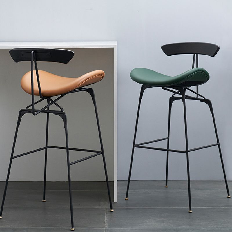 Glam Iron Counter Height Stools Cushion Barhocker für Bristol