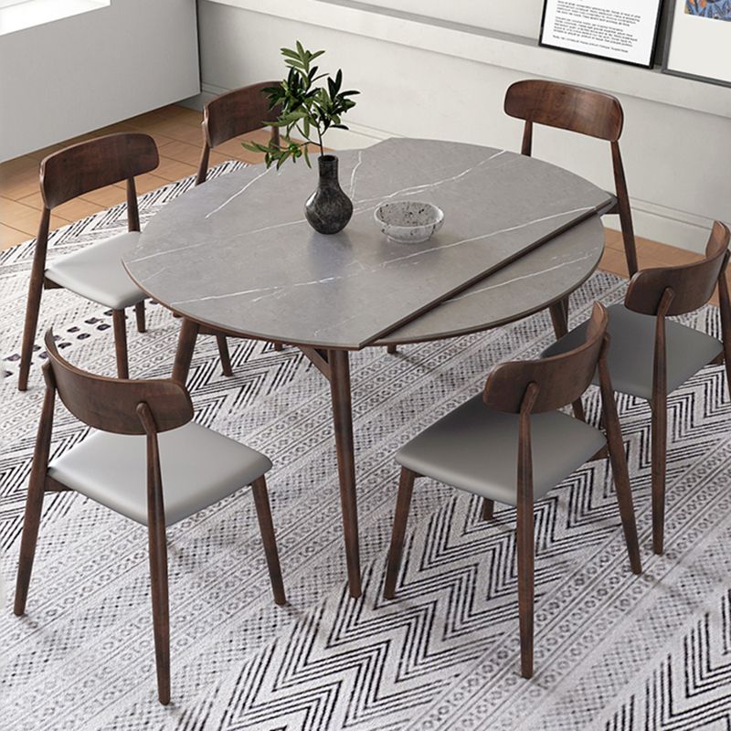 1/5/7/9断片焼く石トップラウンドグレーダイニングセット