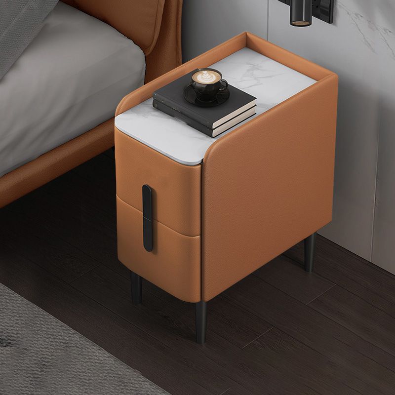 Malcada de noche glamorosa con 4 patas 21.65 "de altura 2 - mesa de noche de piedra de cajón