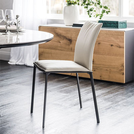 Sedie da pranzo imbottite contemporanee sedia da pranzo in cucina in bianco