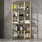 Modern Style Bookcase Gold Frame Metal Open Back Bookshelf for Home Office Clearhalo 'Bookcases' 'furn' 'furn_bookcases' 'Furniture' 'Office Furniture' 1200x1200_95c23f11-4bb6-408d-9b46-0d83a41e5785