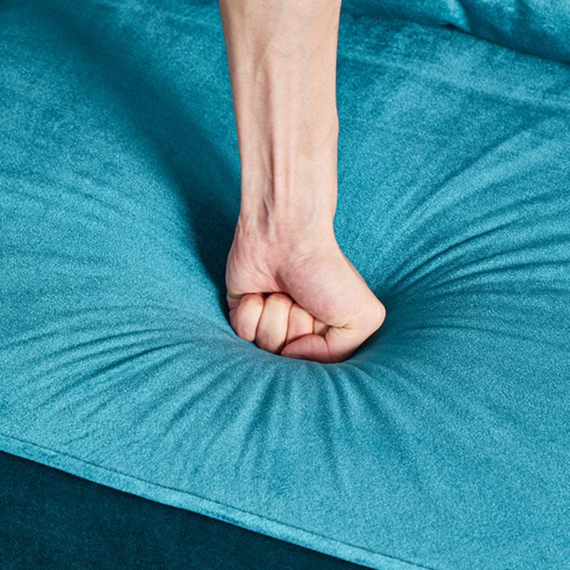 Canapé à bras en pente en velours avec dos serré pour le salon 34,65 "h