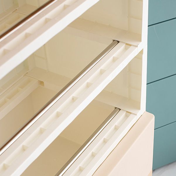 Hedendaagse verticale borstplastic kist met laden voor slaapkamer