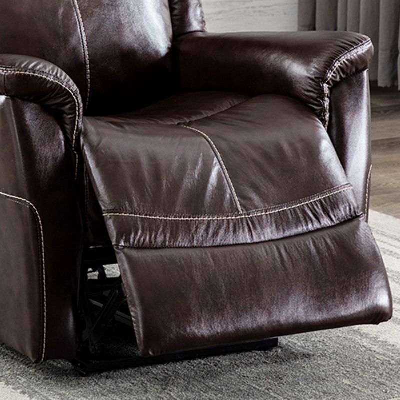 Swivel Rocker Metal Frame Standaard Recliner vaste kleur Lederen Recliner stoel