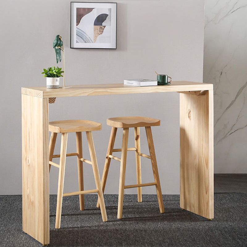 Modernes Bartisch-Set, 1/2/3-teilig, rechteckiger Bartisch mit hohen Holzhockern für die Küche