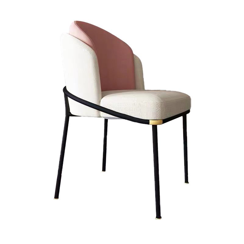 Modern Upholstered Armless Chair Fabric Dining Chair with Metal Base for Restaurant Clearhalo 'Dining Chairs' 'Dining Tables & Seating' 'dining_chair' 'furn' 'furn_dining_chair' 'Furniture' 'Kitchen & Dining Furniture' 1200x1200_95cc4365-586f-4235-a6f3-68a99e64a43e