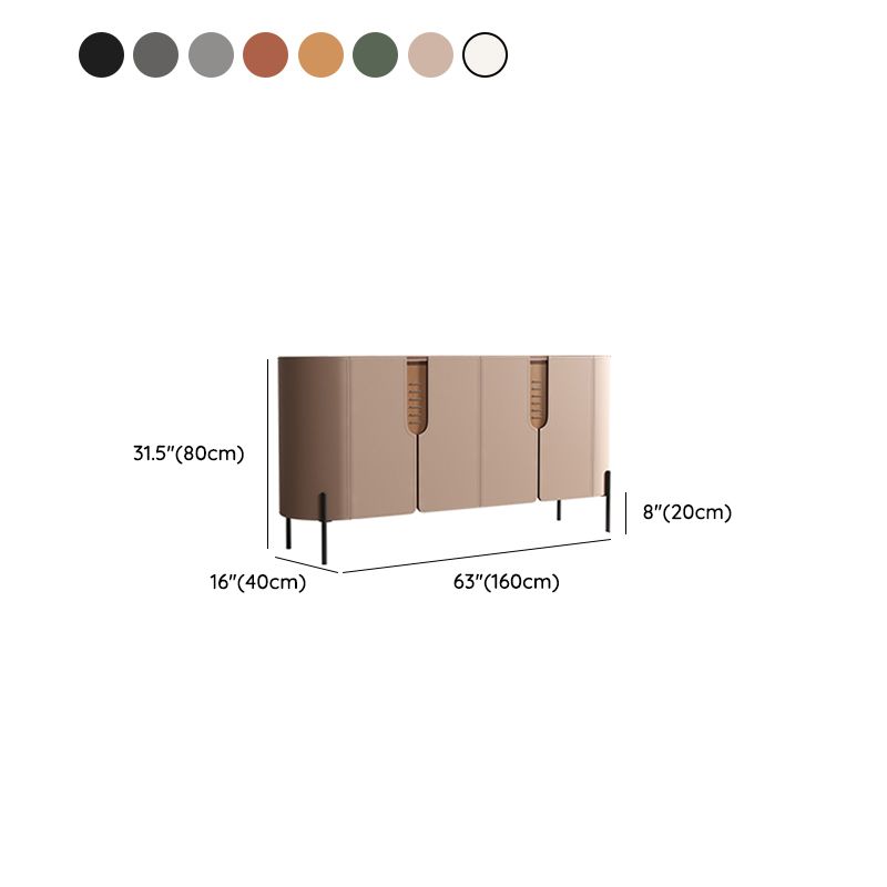 Server in stile contemporaneo di credenza in pietra con armadi e cassetti