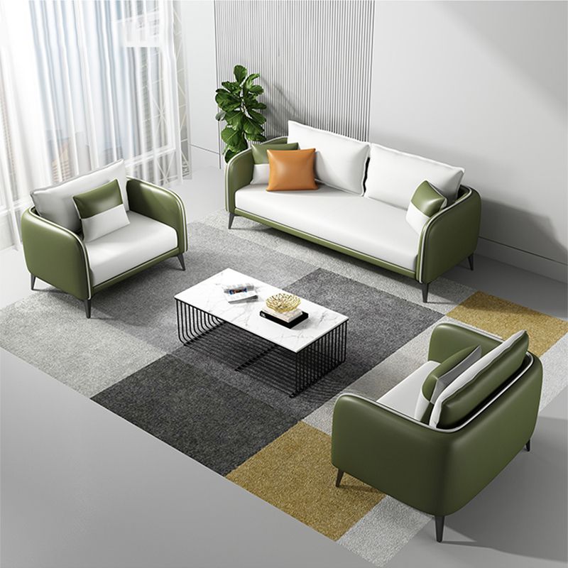 29,52 "W divano a smoking del braccio in finta pelle standard contemporanea