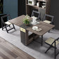 Foldable Woode Table in Grey Medieval Modern Rectangle Table with Storage Trestle Base Clearhalo ' dining_table' 'Dining Tables & Seating' 'Dining Tables' 'furn' 'furn_dining_table' 'Furniture' 'furniture_dining_table' 'Kitchen & Dining Furniture' 'kitchen&dining_furn' 'kitchen' 'kitchen_dining_table' 1200x1200_95d11f47-992d-437d-92aa-5f34775b6476