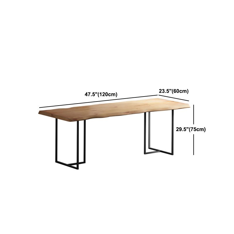 Industrial Wood Dining Set 1/2/5 Pieces Black Base Dining Furniture Clearhalo 'Dining Room Sets' 'Dining Tables & Seating' 'dining_room_set' 'furn' 'furn_dining_room_set' 'Furniture' 'Kitchen & Dining Furniture' 1200x1200_95d25fd6-5686-45db-90a0-7572a1da8a49