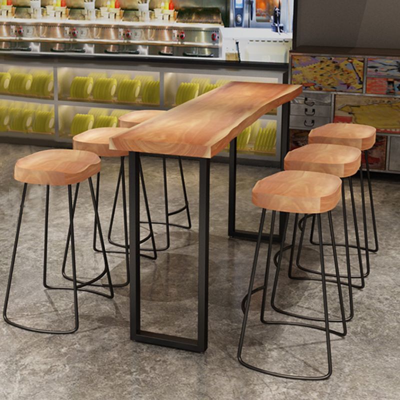Industrial 1/2/4/7 Pieces Counter Height Set Solid Wood Top Indoor Bar Pub Table Set Clearhalo 'Bar Furniture' 'furn' 'furn_home_bar_bar_sets' 'Furniture' 'Home Bars & Bar Sets' 'home_bar_bar_sets' 'Kitchen & Dining Furniture' 1200x1200_95d29ad8-08a3-4841-b389-e3d011695410