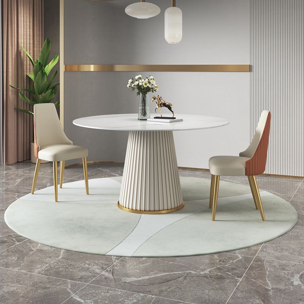 Glam Faux Leather Dining Armless Chair Metal Dining Room Chair for Home Use Clearhalo ' kitchen&dining_furn' 'Dining Chairs' 'Dining Tables & Seating' 'dining_chair' 'furn' 'furn_dining_chair' 'Furniture' 'furniture_dining_chair' 'Kitchen & Dining Furniture' 'kitchen' 1200x1200_95d40921-51c0-4168-8ff3-b97737573d31