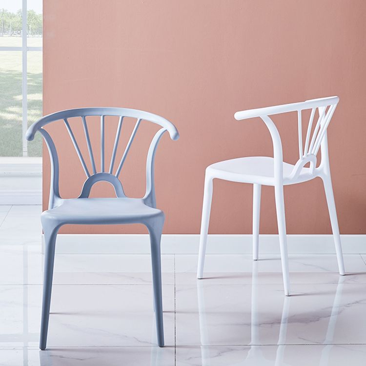 Modern Indoor-Outdoor Plastic Side Chair Armless Wishbone Stackable Chair Clearhalo ' kitchen&dining_furn' 'Dining Chairs' 'Dining Tables & Seating' 'dining_chair' 'furn' 'furn_dining_chair' 'Furniture' 'furniture_dining_chair' 'Kitchen & Dining Furniture' 'kitchen' 1200x1200_95d458de-87b8-4139-b7bd-14899d985151