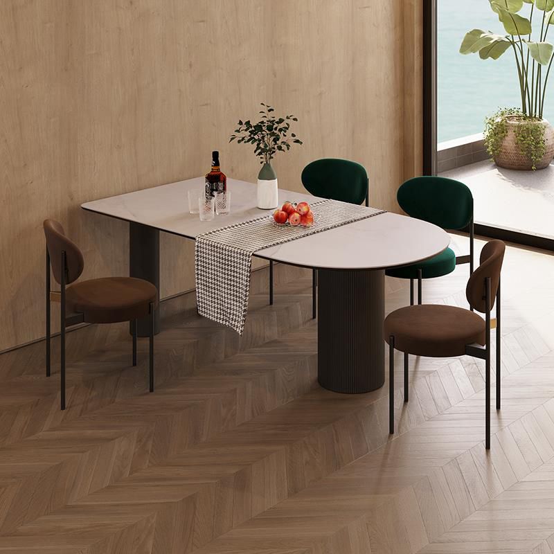 Free Form Stone Top Dining Table Modern Tripod Dining Table for Restaurant Clearhalo 'Dining Tables & Seating' 'Dining Tables' 'dining_table' 'furn' 'furn_dining_table' 'Furniture' 'Kitchen & Dining Furniture' 1200x1200_95d47988-275a-4dd7-b8d6-5b922e1265ca