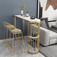 Contemporary Bar Table 42-inch Height Stone Top and Iron Base Bistro Table Clearhalo 'Bar Furniture' 'Bar Tables' 'bar_tables' 'furn' 'furn_bar_tables' 'Furniture' 'furniture_bar_tables' 'Kitchen & Dining Furniture' 1200x1200_95d50f69-b85e-41f3-b3f2-75629dd91bb9