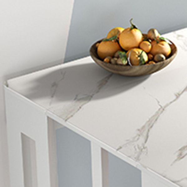 73'' Artificial Foldable Dining Table Extendable Rectangle Table with 5 Legs Clearhalo ' dining_table' 'Dining Tables & Seating' 'Dining Tables' 'furn' 'furn_dining_table' 'Furniture' 'furniture_dining_table' 'Kitchen & Dining Furniture' 'kitchen&dining_furn' 'kitchen' 'kitchen_dining_table' 1200x1200_95d66f31-51e5-42e3-8c84-a03847aa3eac