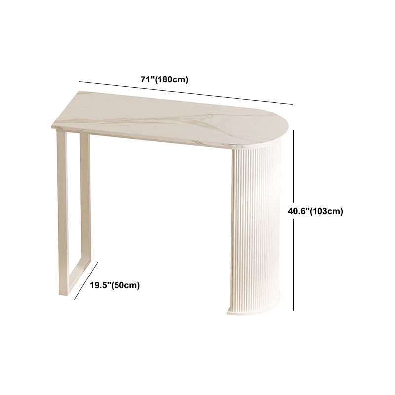 Contemporary Bar Table Set 1/2/3 Pcs White Stone Bar Table with Stools Clearhalo 'Bar Furniture' 'furn' 'furn_home_bar_bar_sets' 'Furniture' 'Home Bars & Bar Sets' 'home_bar_bar_sets' 'Kitchen & Dining Furniture' 1200x1200_95d6bf0a-04ed-44fb-83b7-8988473cb38e