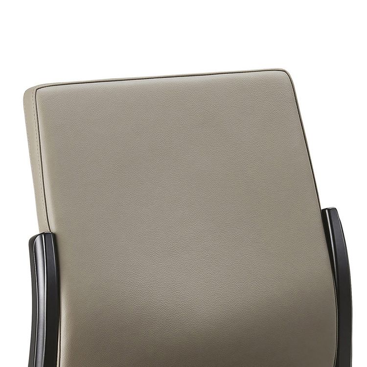 Silla lateral de estilo industrial silla de comedor lateral de cuero con base de madera