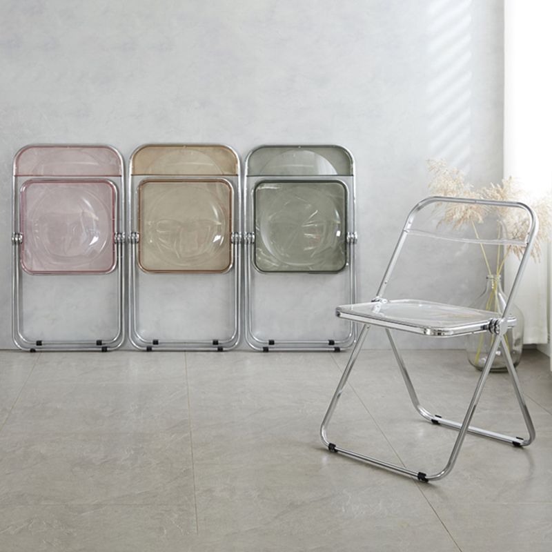 Industrial Design Folding Plastic Side Chairs Open Back Dining Side Chair Clearhalo ' kitchen&dining_furn' 'Dining Chairs' 'Dining Tables & Seating' 'dining_chair' 'furn' 'furn_dining_chair' 'Furniture' 'furniture_dining_chair' 'Kitchen & Dining Furniture' 'kitchen' 1200x1200_95d86b2e-be59-43f4-b7e6-5c3537a2f94e