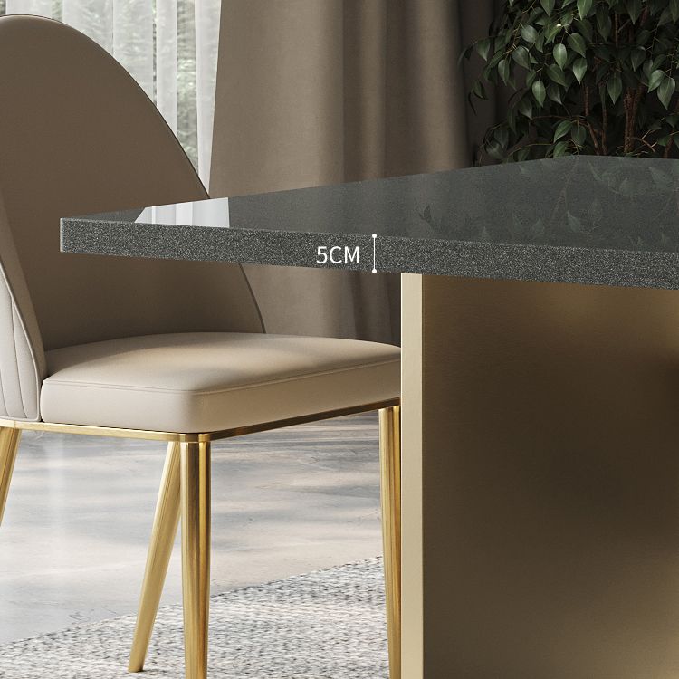 5/7ピース二重の台座長方形の形状ダイニング家具セット