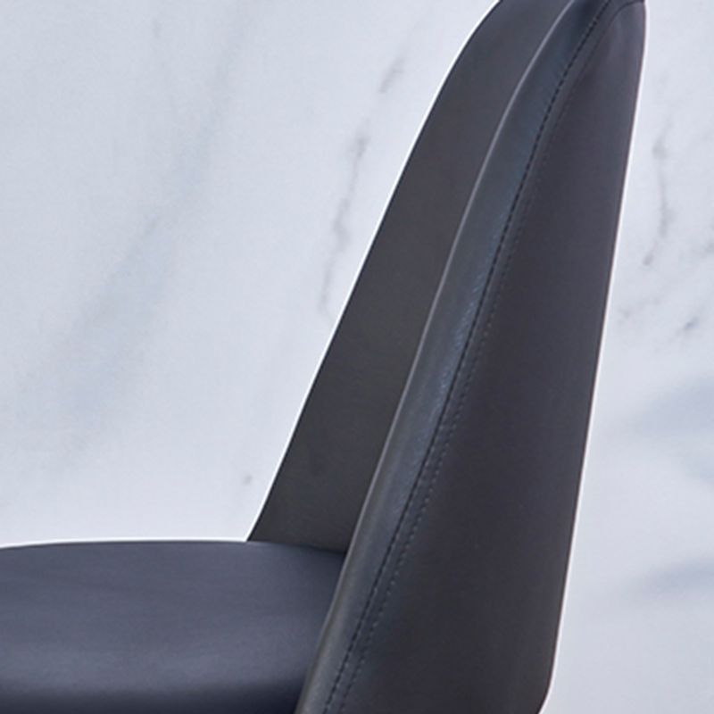 Leather Scandinavian Restaurant Side Chair Parsons Matte Finish Dining Chair Clearhalo ' kitchen&dining_furn' 'Dining Chairs' 'Dining Tables & Seating' 'dining_chair' 'furn' 'furn_dining_chair' 'Furniture' 'furniture_dining_chair' 'Kitchen & Dining Furniture' 'kitchen' 1200x1200_95dc0666-dd6a-44dd-aa92-0bc6cd554f21