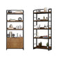 Industrial Style Bookshelf Open Back Solid Wood Bookcase for Home Office Clearhalo 'Bookcases' 'furn' 'furn_bookcases' 'Furniture' 'furniture_bookcases' 'Office Furniture' 1200x1200_95dc66fb-52fd-4871-9280-ac8cdfecd0ef