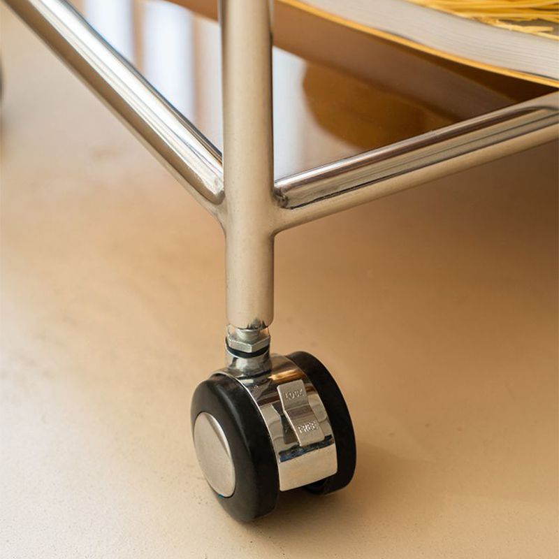 22.44" Tall 4 Legs Side Table with Shelves Modern Metal End Table Stand Clearhalo 'Coffee & Accent Tables' 'End & Side Tables' 'end_side_tables' 'furn' 'furn_end_side_tables' 'Furniture' 'Living Room Furniture' 1200x1200_95dcb5a4-a114-4575-a380-31b275a04fd3