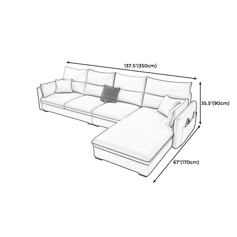 Modern Pillow Top Arm Sectional with Removable Cushions for Living Room Clearhalo 'furn' 'furn_sectionals' 'Furniture' 'furniture_sectionals' 'kitchen' 'kitchen_sectionals' 'Living Room Furniture' 'Sectionals' 1200x1200_95dd1bdc-d147-4faf-8786-13b20c2b89a8