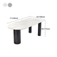 Modern 3 Legs Dining Table Stone Top and Metal Base in Black Dining Table Clearhalo 'Dining Tables & Seating' 'Dining Tables' 'dining_table' 'furn' 'furn_dining_table' 'Furniture' 'Kitchen & Dining Furniture' 1200x1200_95dde83d-8984-474b-97fd-97b0e66a93be