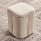 Fade Resistant Cube Ottoman Tufted Velvet Square Solid Color Modern Indoor Ottoman