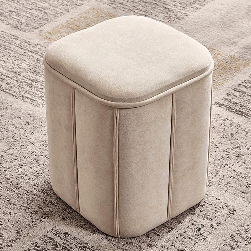 Fade Resistant Cube Ottoman Tufted Velvet Square Solid Color Modern Indoor Ottoman