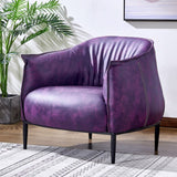 31,89 "sedia singola divano in stile metà secolo PU Sedia a braccioli svasati