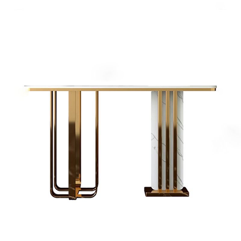 Tabella dell'accento glam di pietra larga da 11 "Tabella dell'accento della console rettangolare