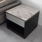 Stone Block 1-Drawer Shelf Included Side Table with Wood Accents - 20.47" H