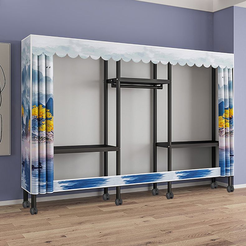 Armadio in stile contemporaneo armadio armadio in acciaio con asta di abbigliamento