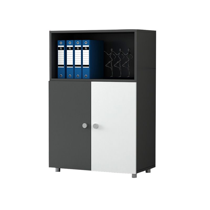 Abbazzinamento verticale in legno Scaffali di archiviazione del pannello a colori.