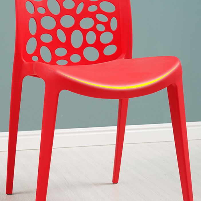 Scandinavian Plastic Side Chair Open Back Kitchen Dining Room Chair Clearhalo 'Dining Chairs' 'Dining Tables & Seating' 'dining_chair' 'Furniture' 'furniture_dining_chair' 'Kitchen & Dining Furniture' 1200x1200_95e73cfa-5aca-4119-b9f0-5ca608736a52