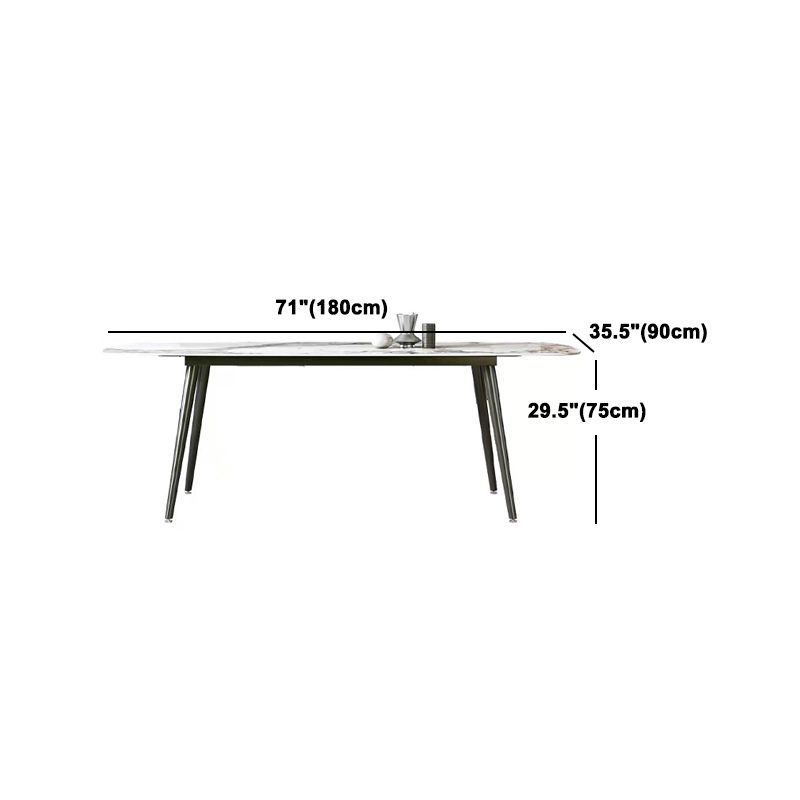 Modern Sintered Stone Dining Rectangle Table Set 1/4/5/7 Pieces Dining Set Clearhalo 'Dining Room Sets' 'Dining Tables & Seating' 'dining_room_set' 'furn' 'furn_dining_room_set' 'Furniture' 'Kitchen & Dining Furniture' 1200x1200_95e92272-e9d7-443b-b406-76c1804dc4f0