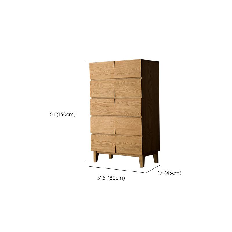 Modern Natural Cabinet with Drawers Solid Wood 16.9" D Chest Clearhalo 'Cabinets & Chests' 'cabinets_chests' 'furn' 'furn_cabinets_chests' 'Furniture' 'Living Room Furniture' 1200x1200_95eb2cf3-038c-4f67-a44c-1f122609366a