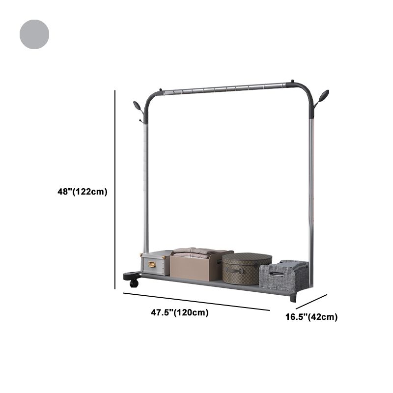 Métal de rack de manteau contemporain Aucun crochet pénible inclus