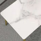 Metal Traditional Luxury Rectangle Table Sintered Stone Top Table with 4 Legs Clearhalo ' dining_table' 'Dining Tables & Seating' 'Dining Tables' 'furn' 'furn_dining_table' 'Furniture' 'furniture_dining_table' 'Kitchen & Dining Furniture' 'kitchen&dining_furn' 'kitchen' 'kitchen_dining_table' 1200x1200_95ed3340-c190-4398-9a46-0f7e8b287d25