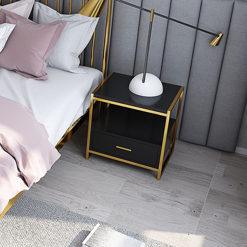 Comodino in legno e metallo comodino moderno comodino minimalista con gambe