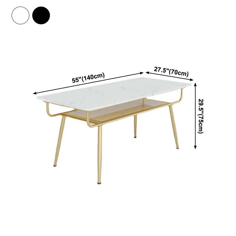 Traditional Luxury Dining Table Rectangle Marble Dinner Table with Metal Base Clearhalo ' dining_table' 'Dining Tables & Seating' 'Dining Tables' 'furn' 'furn_dining_table' 'Furniture' 'furniture_dining_table' 'Kitchen & Dining Furniture' 'kitchen&dining_furn' 'kitchen' 'kitchen_dining_table' 1200x1200_95edc877-44cc-46e6-8c60-7487122ad111
