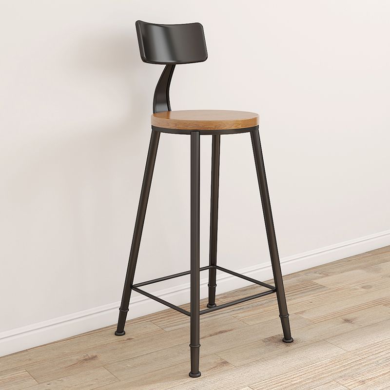 Contemporary Round Dining Stools Metal Barstools with Footrest Clearhalo 'Bar Furniture' 'Bar Stools' 'bar_stools' 'furn' 'furn_bar_stools' 'Furniture' 'Kitchen & Dining Furniture' 1200x1200_95ef55cf-aebb-41f8-b40c-7cc3978f2e26