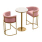 Glam Armrest Backrest Counter Stool Iron Cafe Bar Stool with Flannel Cushion and Pedal Clearhalo 'Bar Furniture' 'Bar Stools' 'bar_stools' 'furn' 'furn_bar_stools' 'Furniture' 'furniture_bar_stools' 'Kitchen & Dining Furniture' 1200x1200_95f1434b-f362-456f-9ea5-827c5999e355
