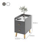 2 Drawers Bedside Cabinet Glam Legs Included Nightstand ,18.1" Tall Clearhalo 'Bedroom Furniture' 'furn' 'furn_night_stand' 'Furniture' 'night_stand' 'Nightstands' 1200x1200_95f16abc-a606-4d3f-a99f-fe435f9abff7